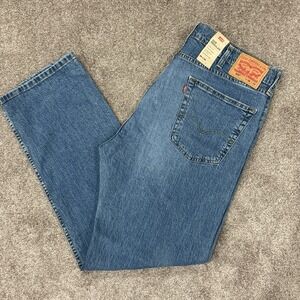 Levi's Men's 505 Regular Fit 38x32 Fremont Drop Shot Medium Wash Jeans NWT